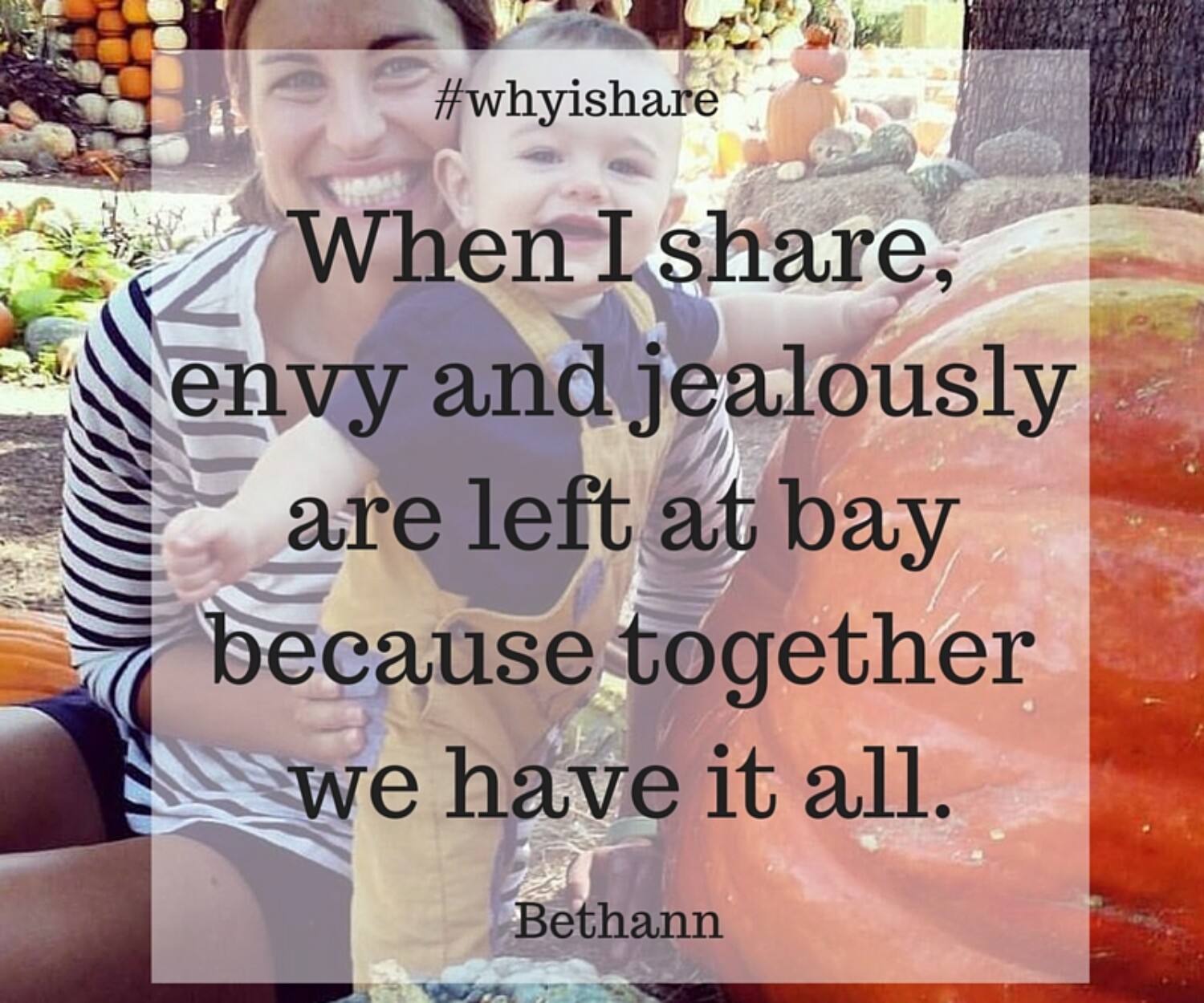 #whyishare Acts of Sharing by Bethann
